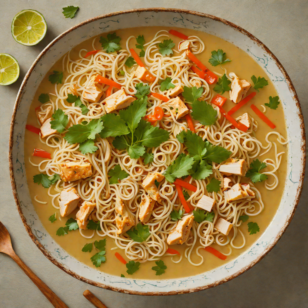 Coconut Braised Burmese Chicken Noodle Soup