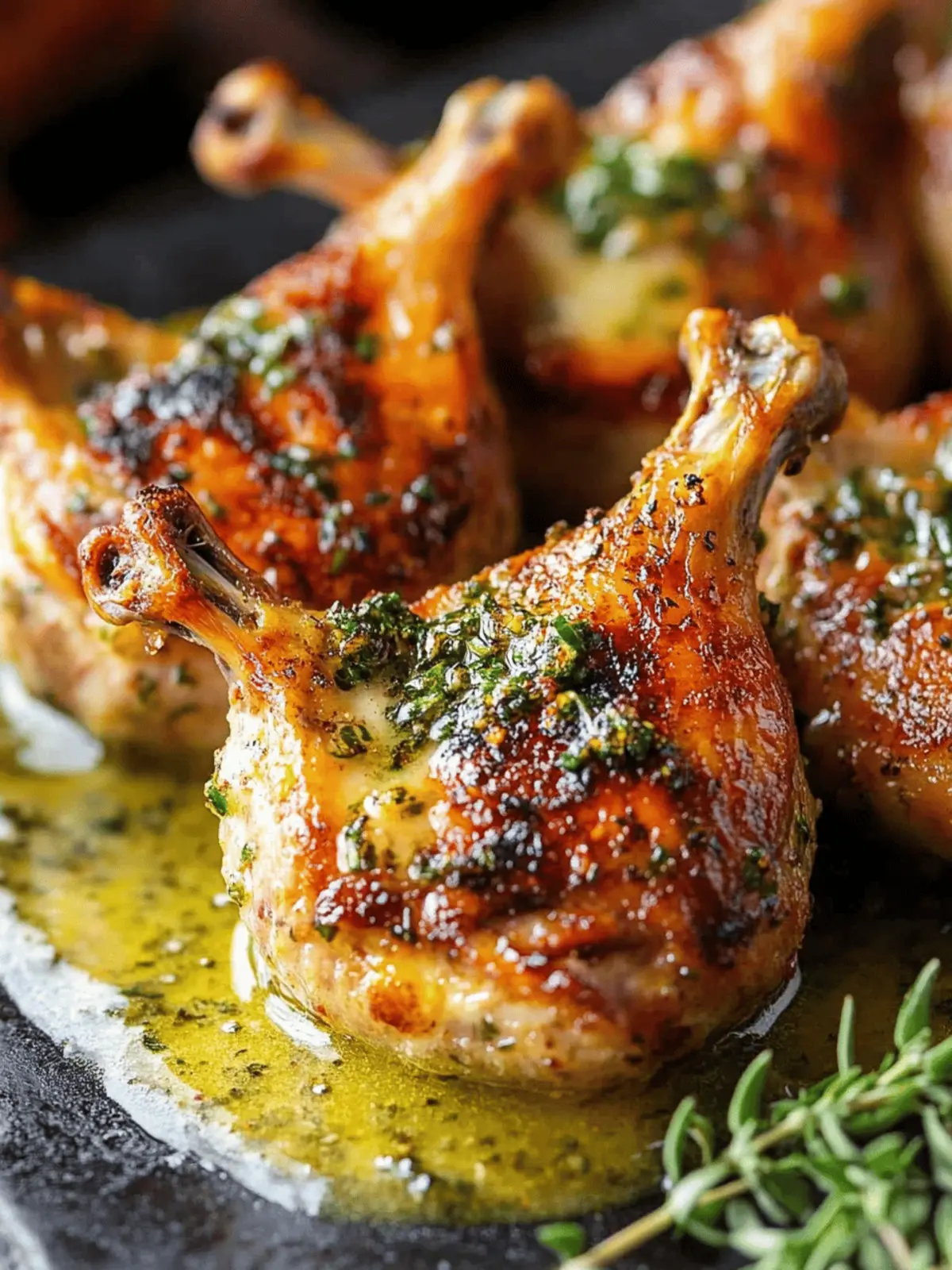 Oven-Roasted Quail with Garlic and Herb Butter