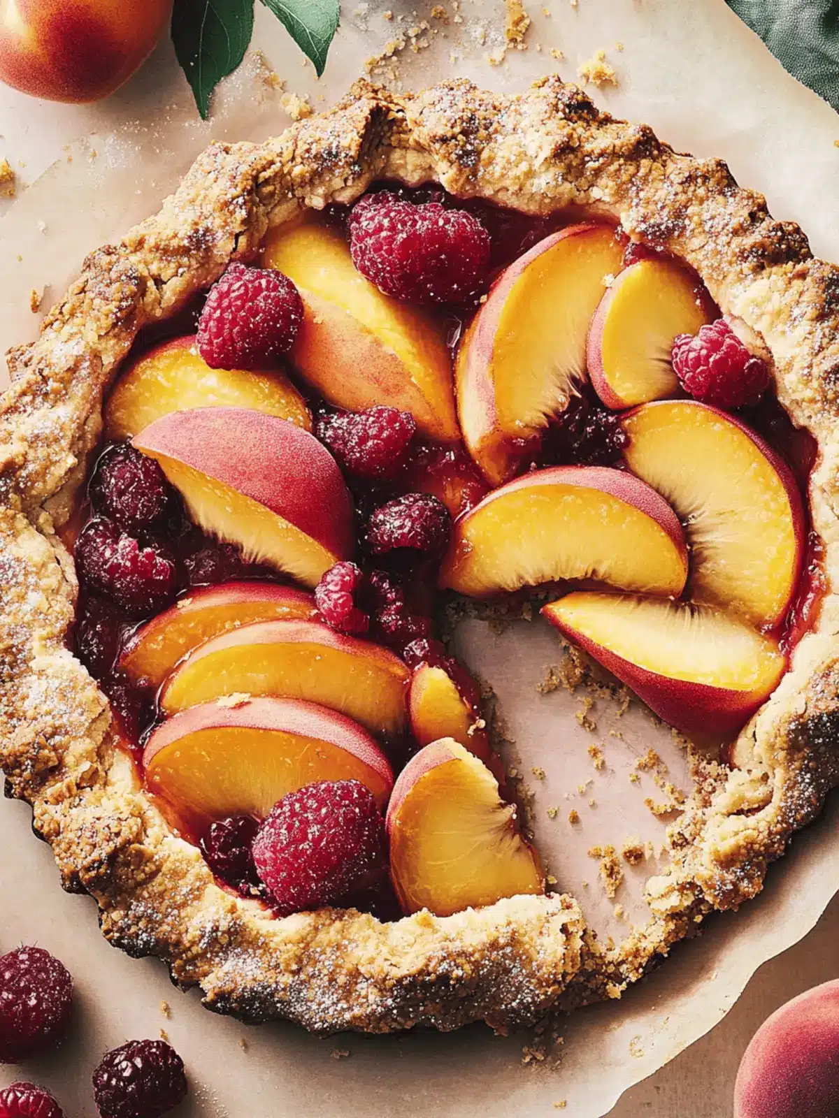 Peaches and Cream Rustic Tart
