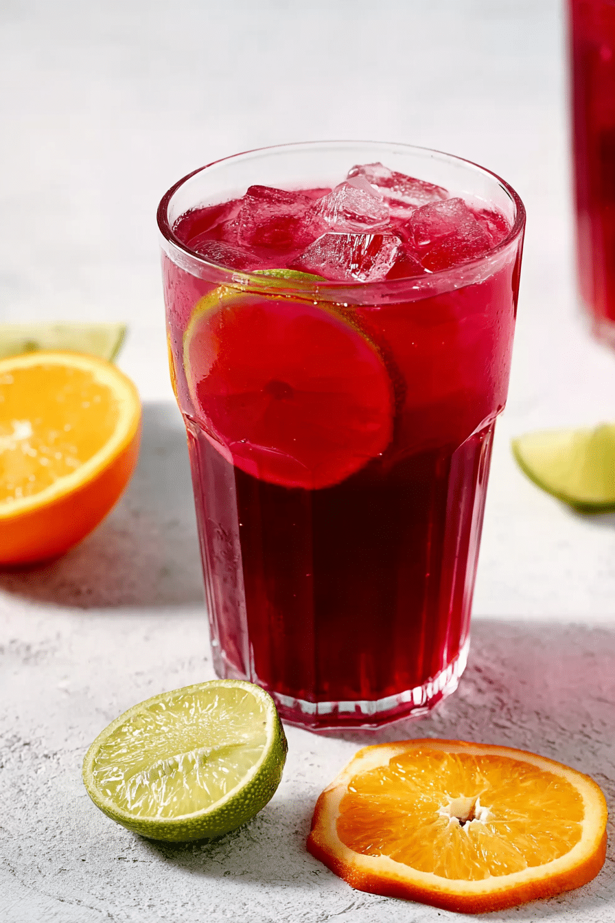 Classic Agua Fresca de Jamaica with Fresh Lime
