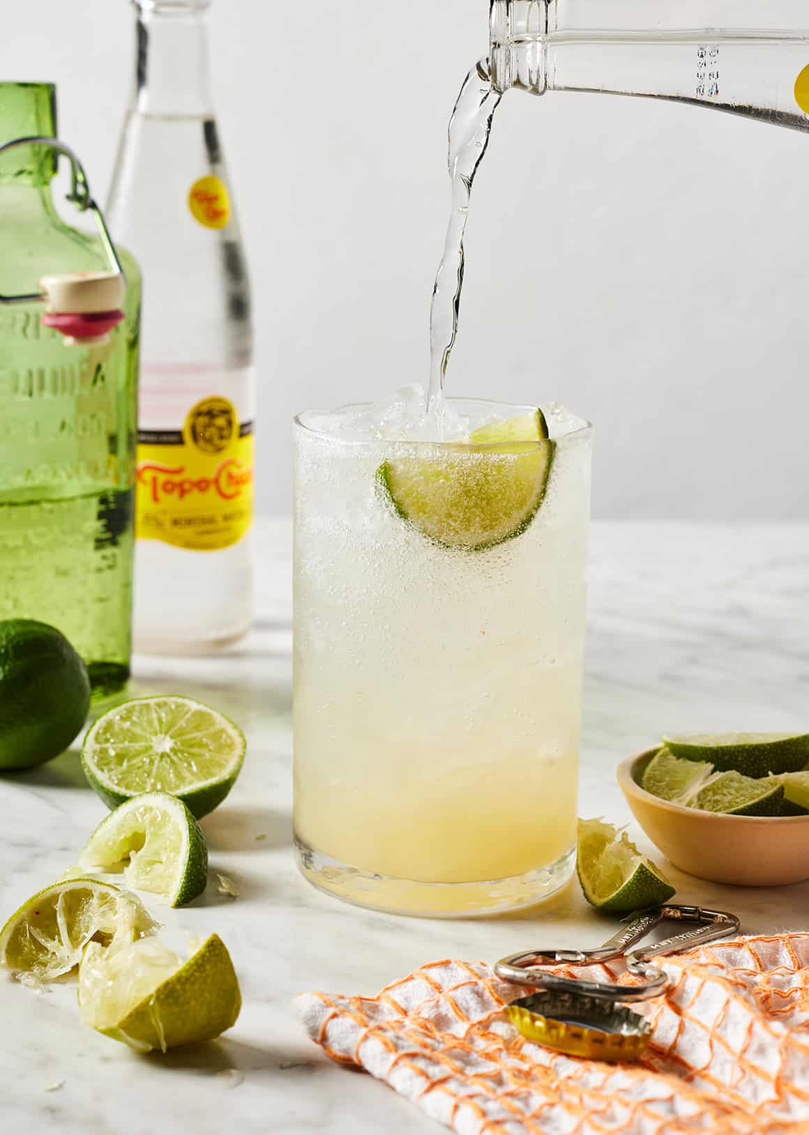 Ranch Water with Fresh Lime and Sparkling Mineral Water