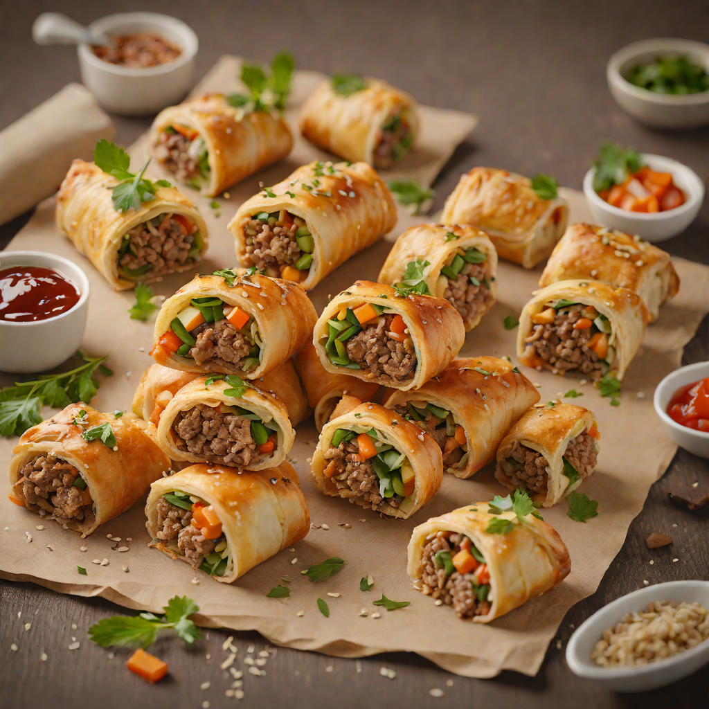 Quick Stir-Fried Beef and Vegetable Sausage Rolls