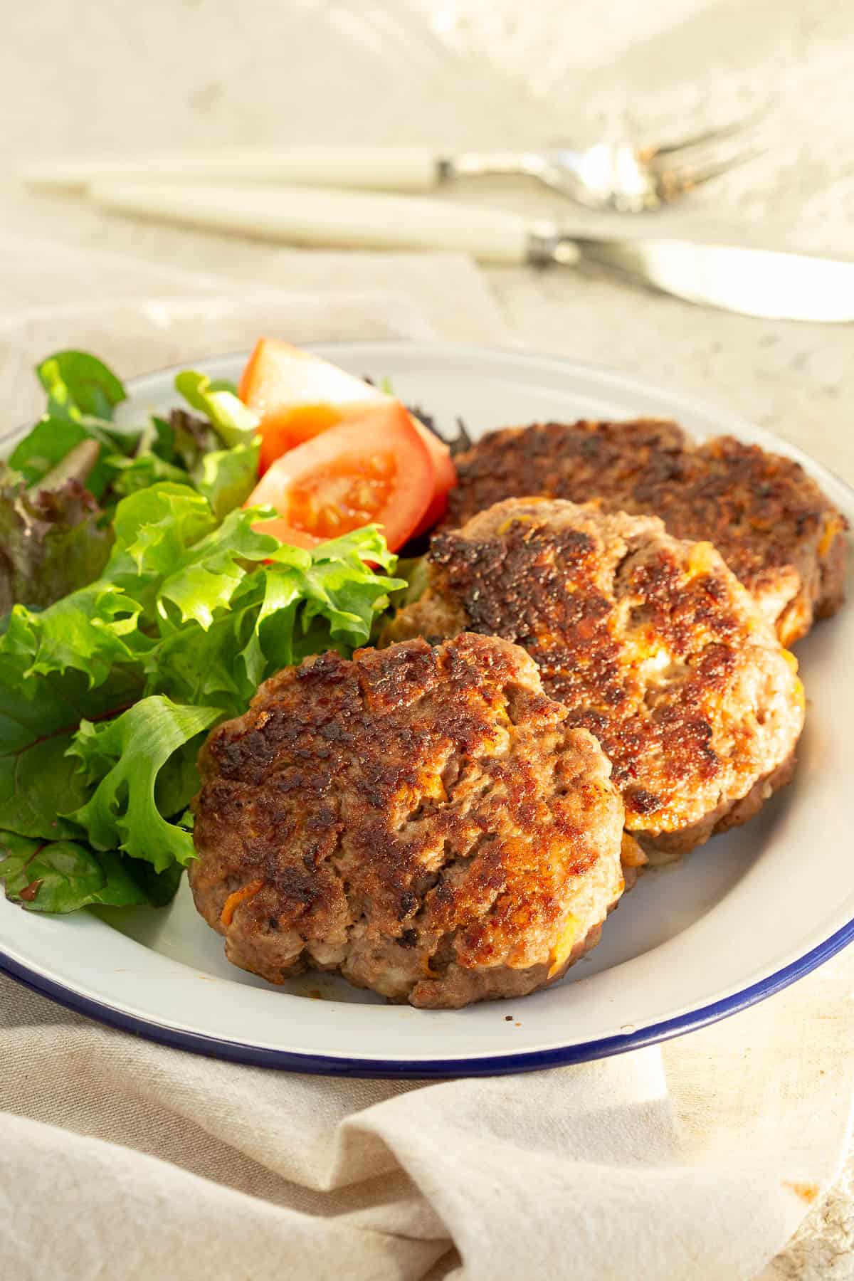 Pan-Seared Kangaroo Rissoles with Spiced Tomato Relish