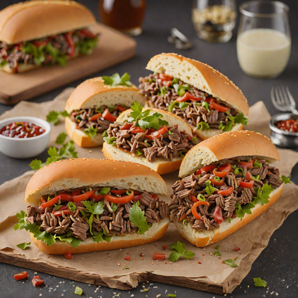 Grilled Chicago-Style Italian Beef Sandwiches