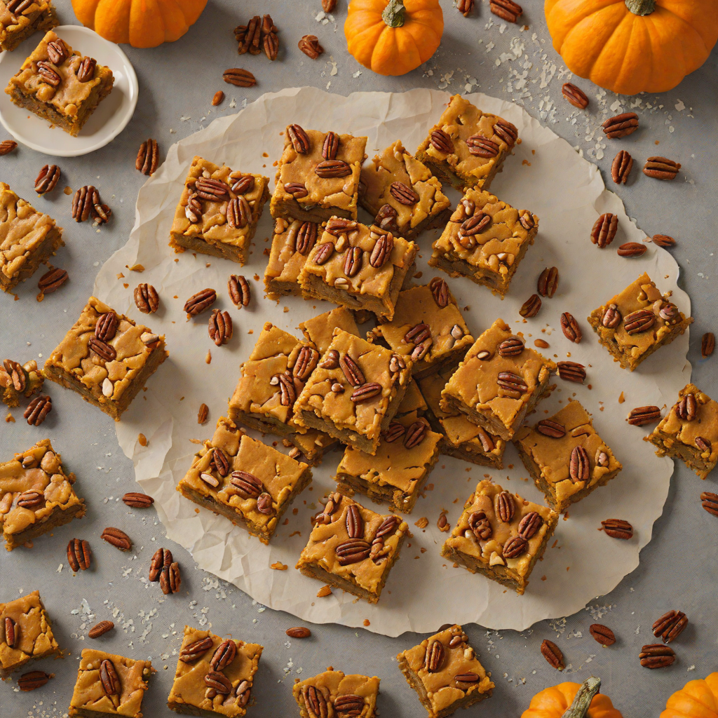 Cinnamon-Spiced Pumpkin Cookie Bars with Toasted Pecans