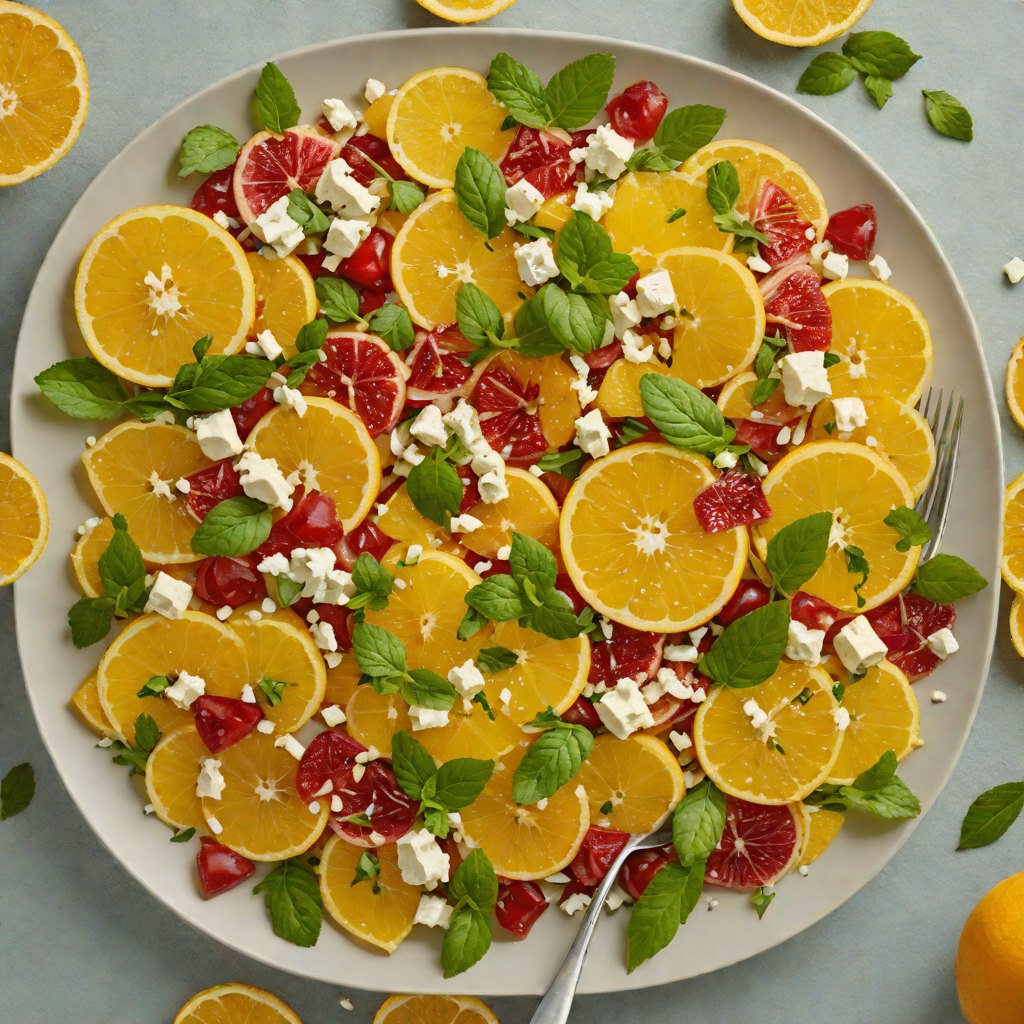 Half-and-Half Citrus Salad with Feta and Mint