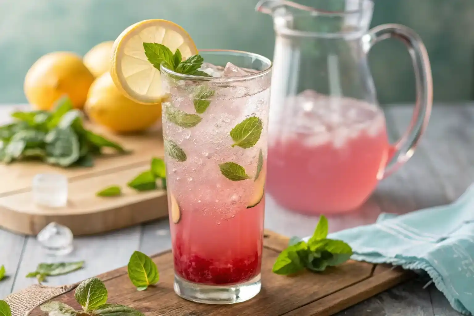 Rosewater Basil Lemonade