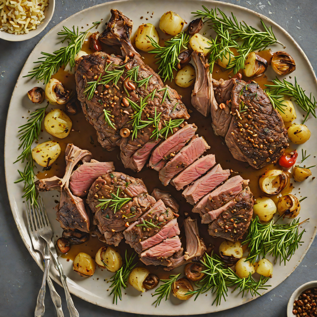 Herb-Roasted Lamb with Garlic and Rosemary