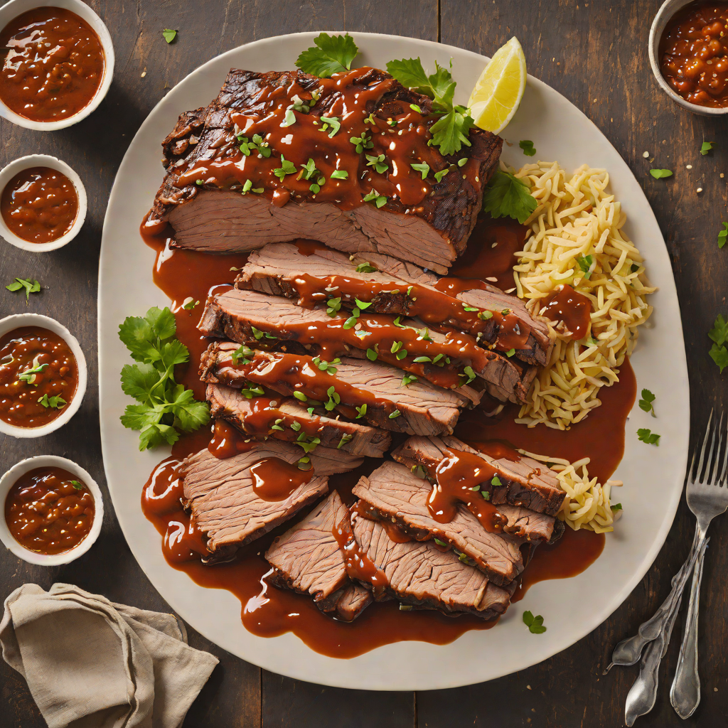 Slow-Cooked Smothered Beef Brisket with Detroit-Style BBQ Sauce