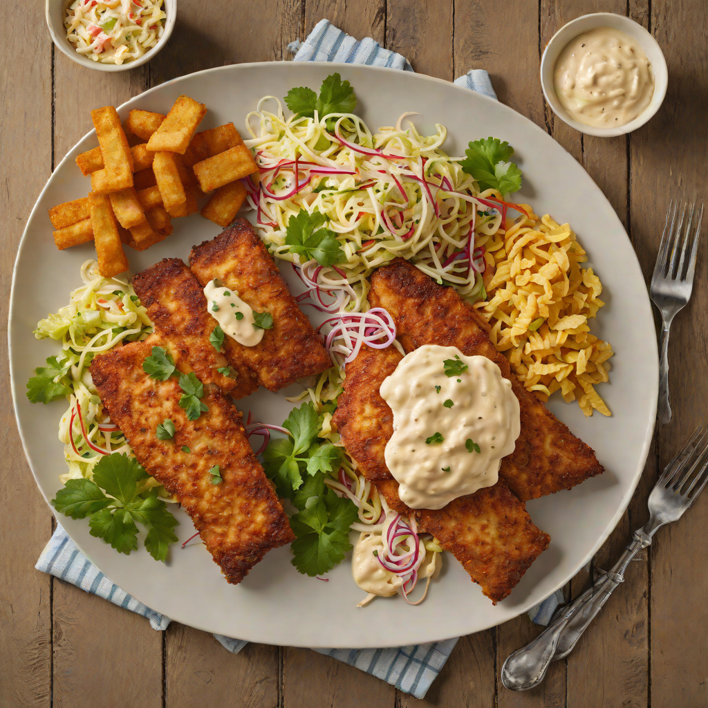 Pan-Fried Catfish with Cajun Remoulade and Detroit-Style Coleslaw
