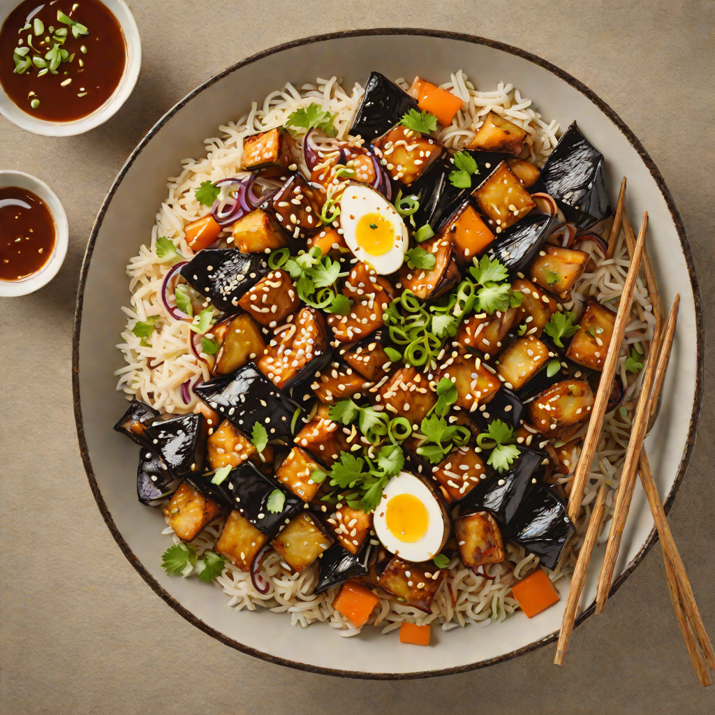 Japanese-Inspired Miso Glazed Eggplant Donburi