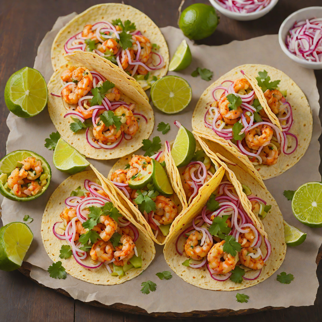Chipotle-Lime Shrimp Tacos with Pickled Red Onion
