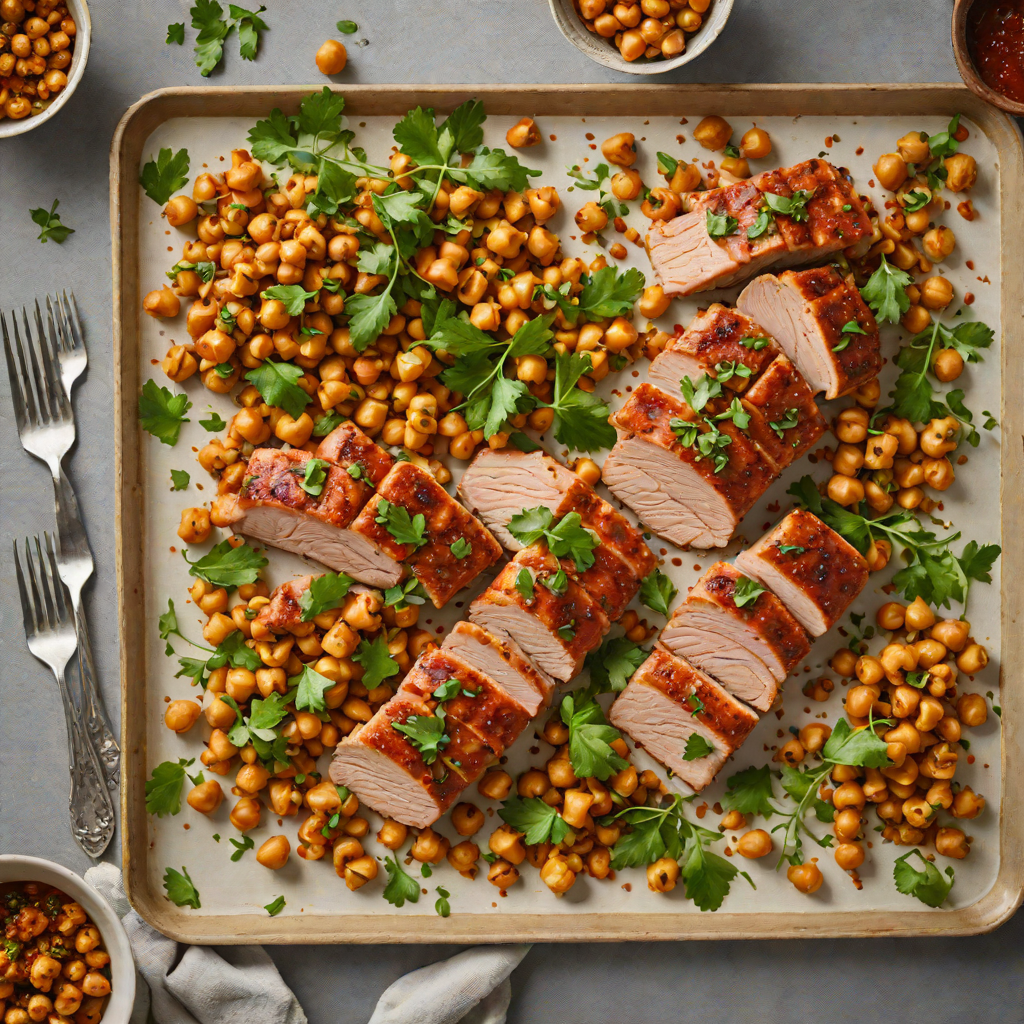Sheet Pan Harissa-Spiced Pork Tenderloin with Chickpeas