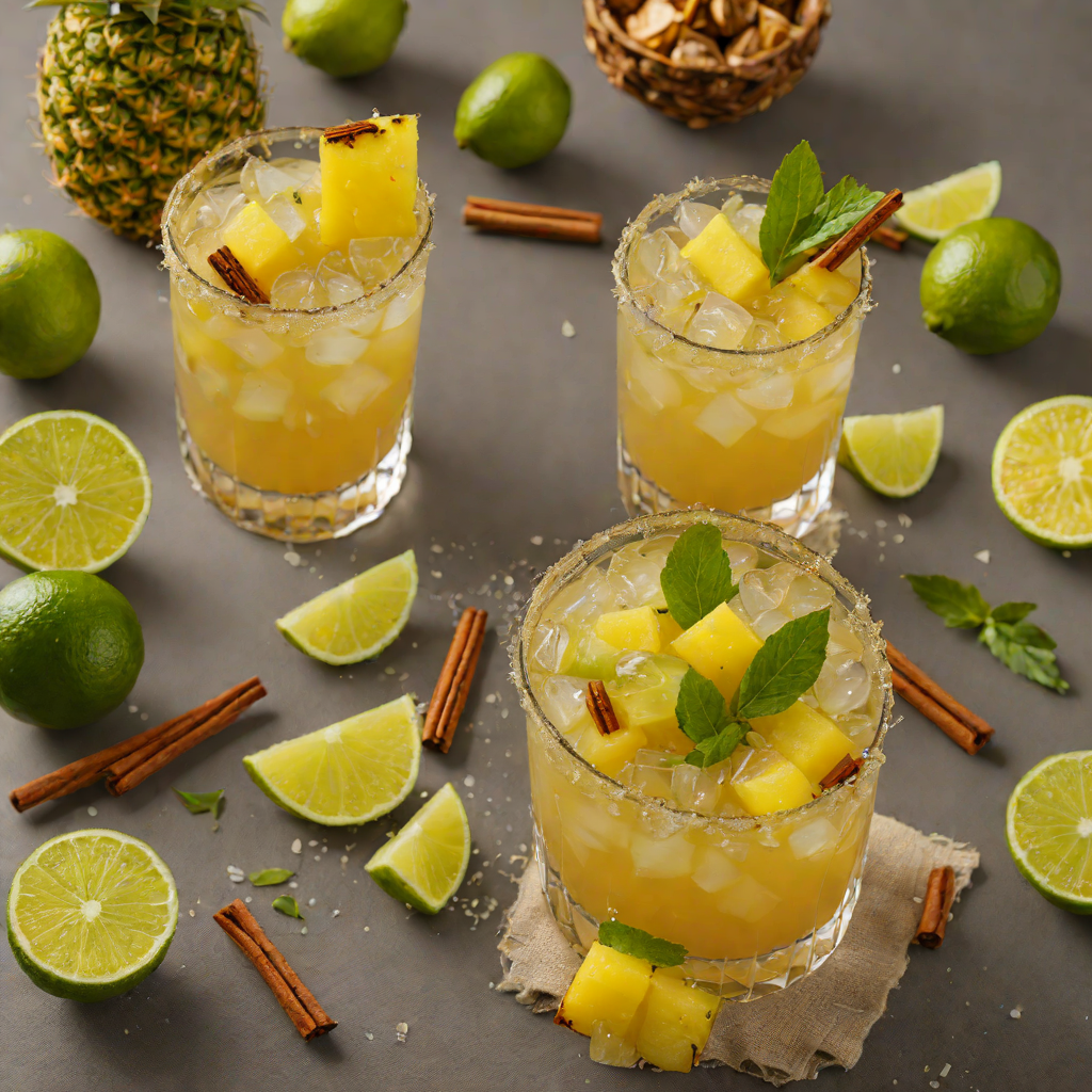 Spiced Rum and Pineapple Caipirinha