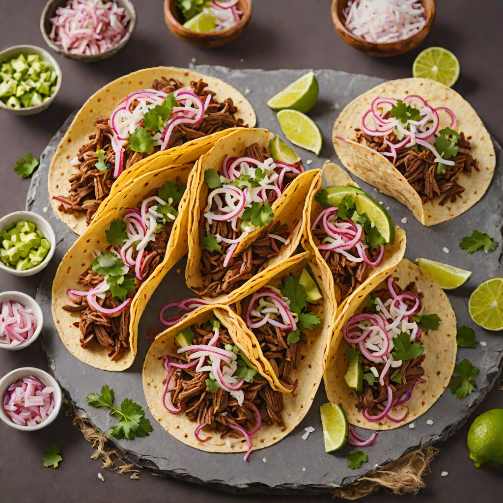Slow-Cooked Beef Barbacoa Tacos with Pickled Onions