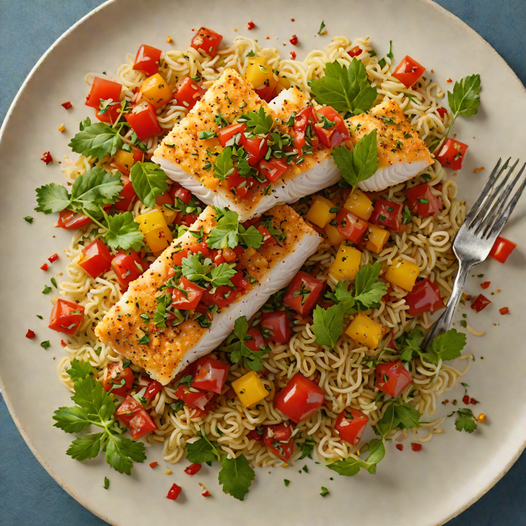 Baked Italian Herb-Crusted Cod with Tomato Relish