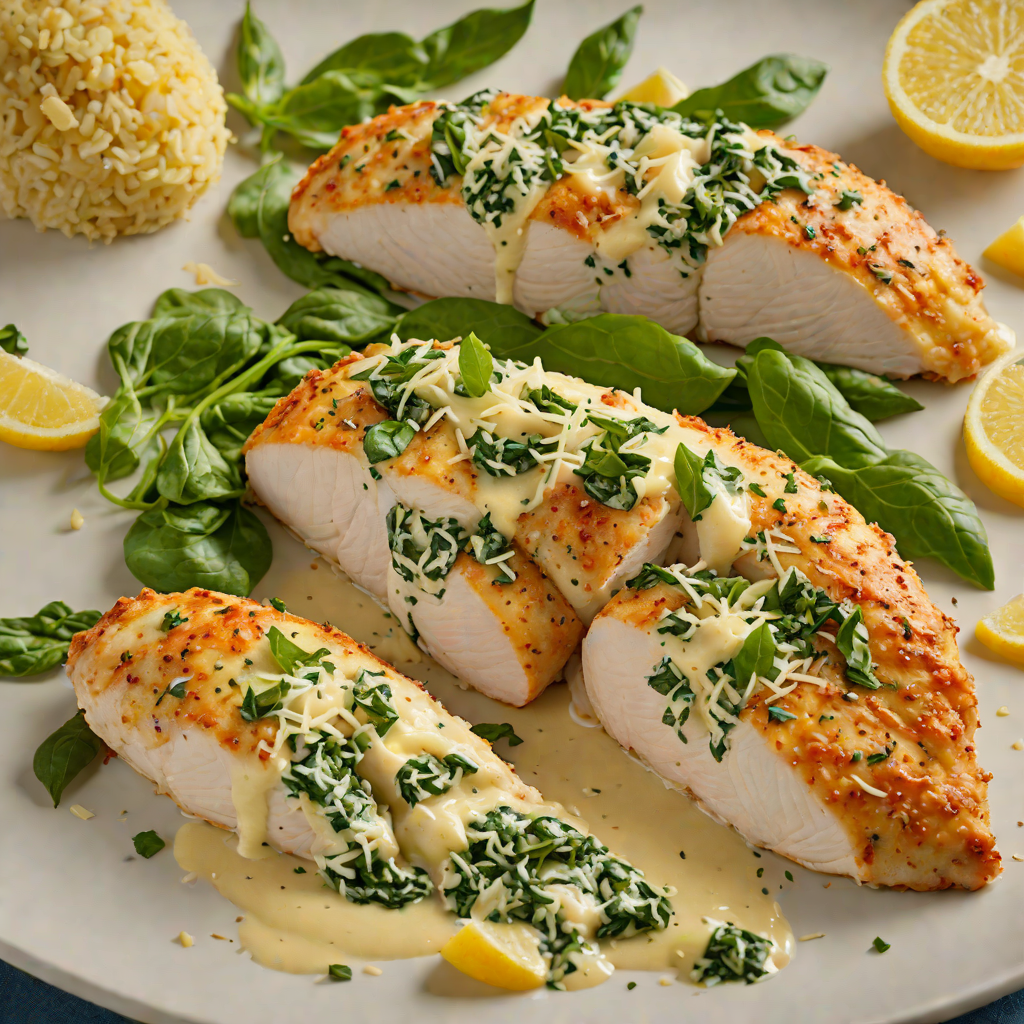 Creamy Spinach-Stuffed Chicken Breast with Parmesan