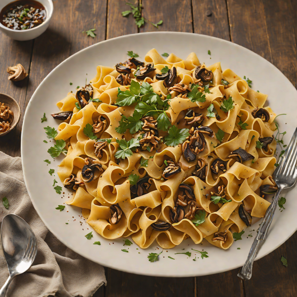 Rustic Italian Pappardelle with Wild Mushroom Ragù
