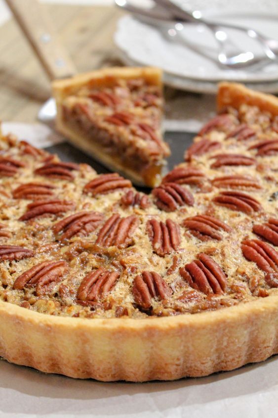 Baked Honey Pecan Custard Tart