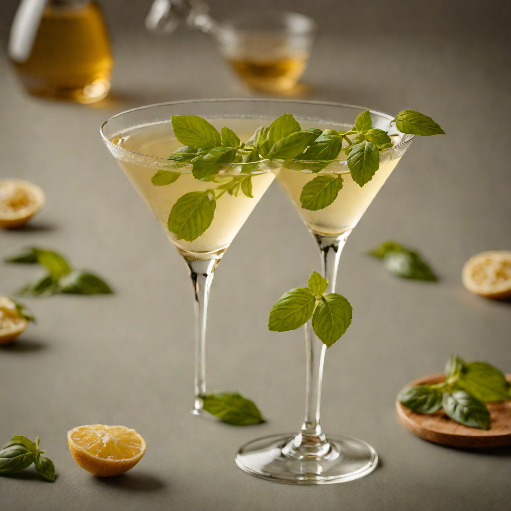 Honey-Basil Gin Martini
