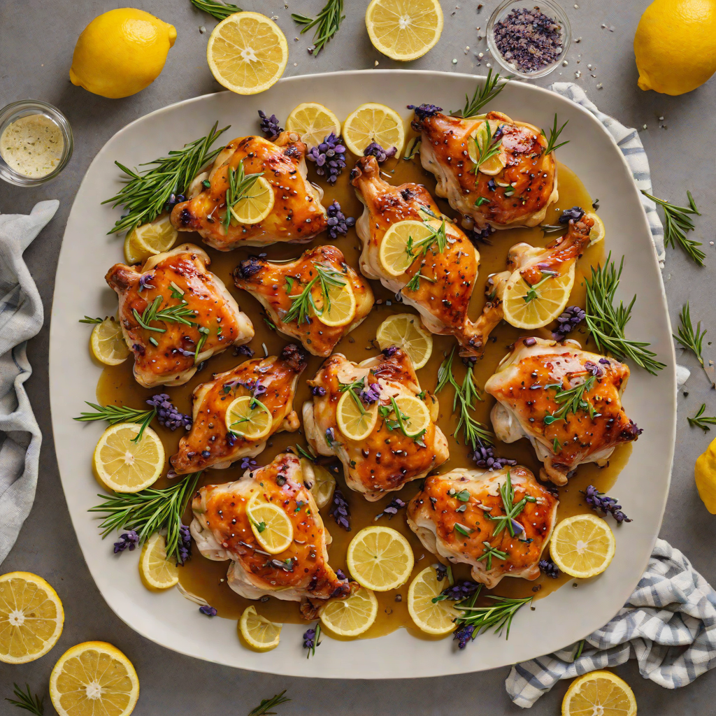 Baked Honey-Lavender Chicken Thighs with Lemon Zest