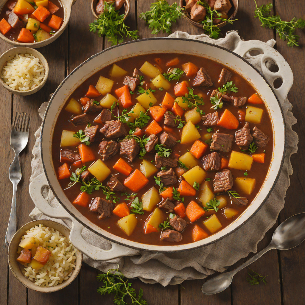 Mountain-Style Venison Stew with Root Vegetables
