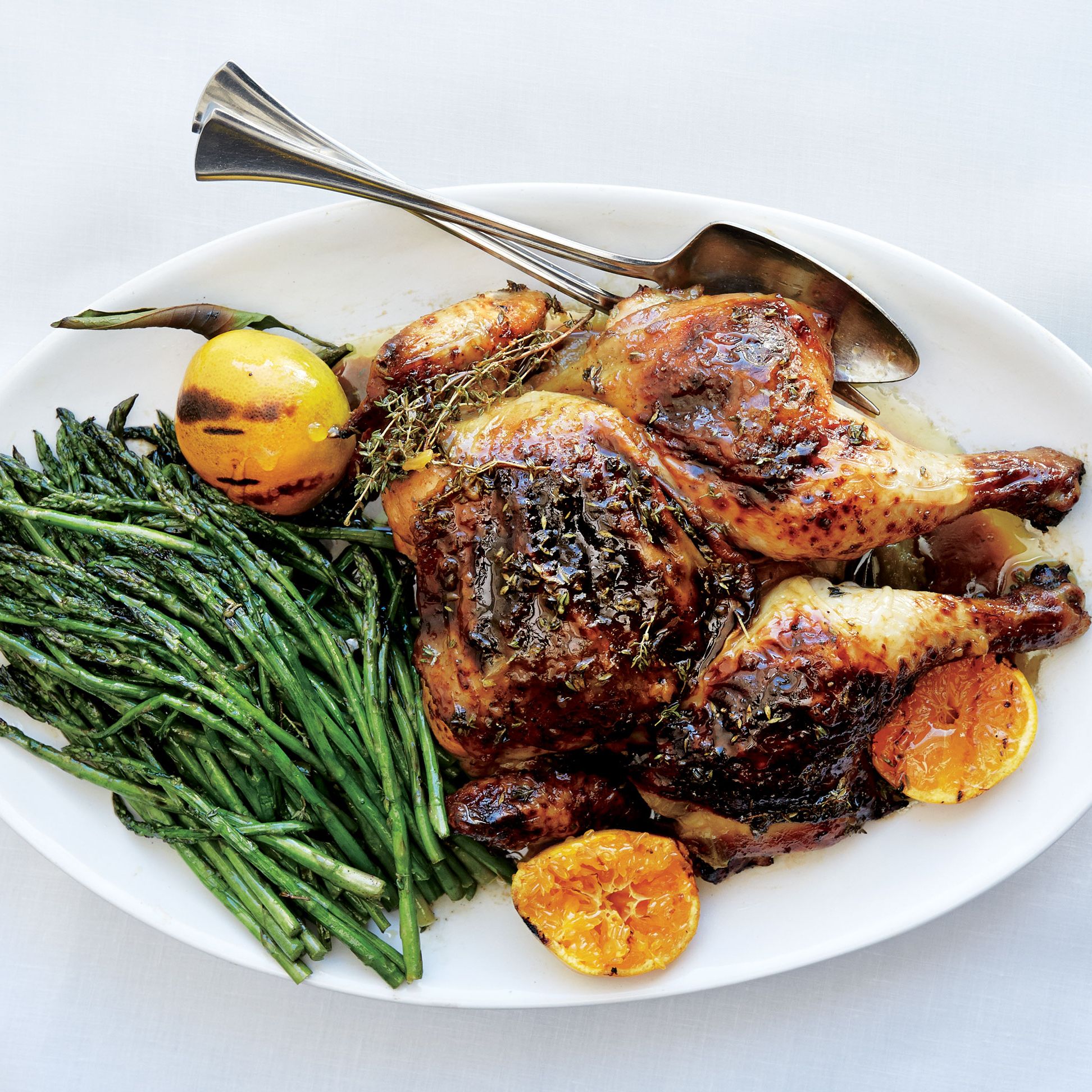 Johnson's Herb-Crusted Chicken with Roasted Asparagus
