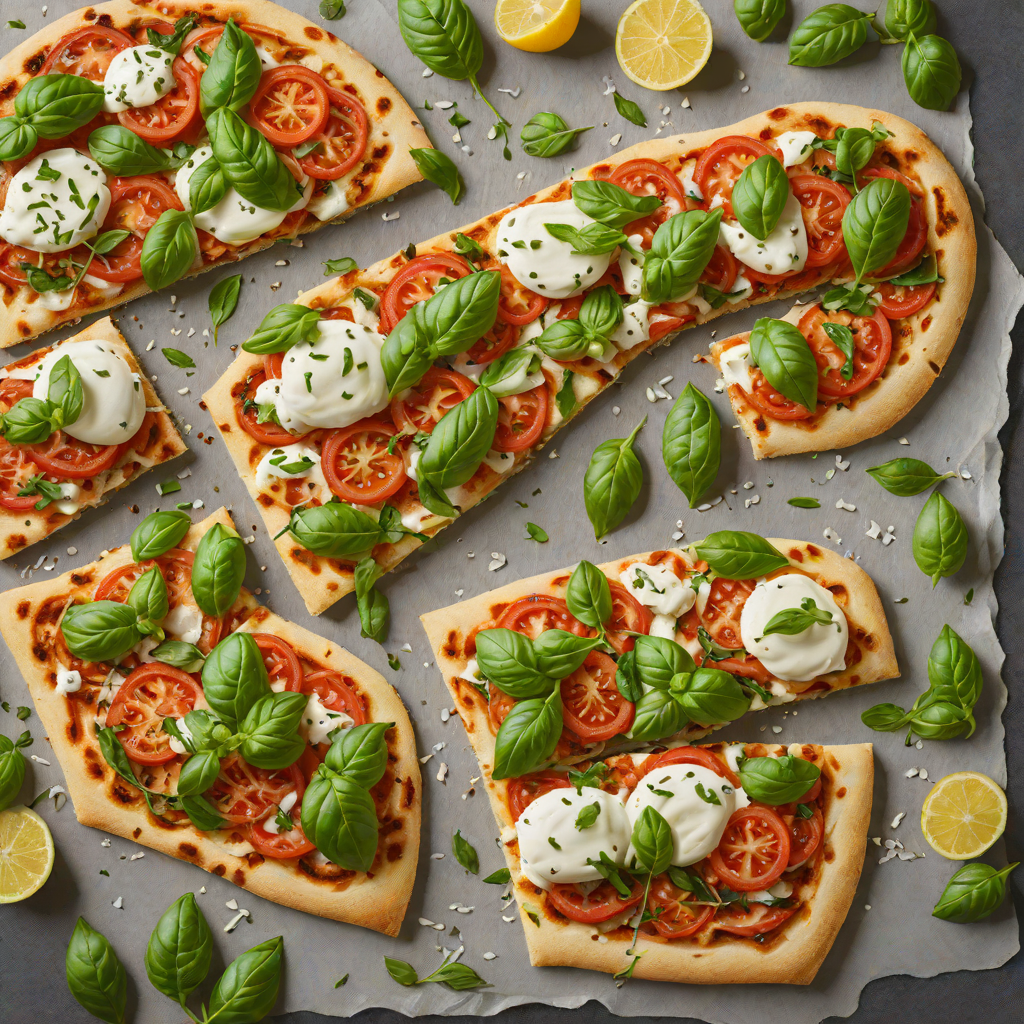 Grilled Margherita Flatbread with Fresh Basil and Mozzarella