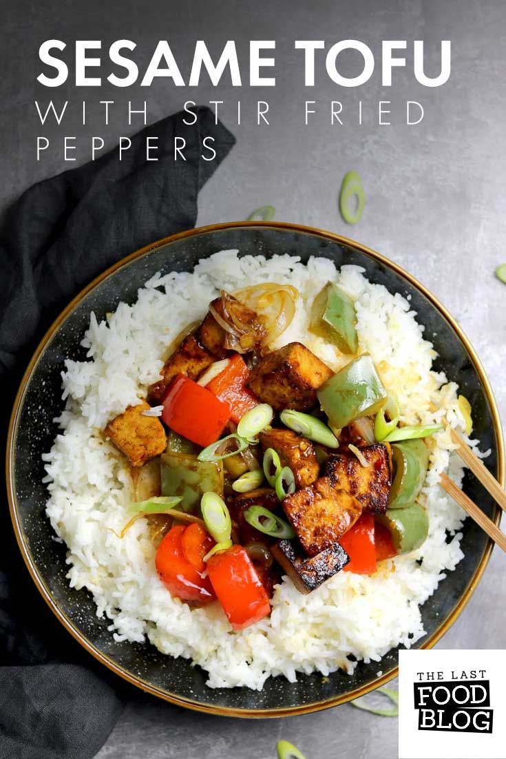Crispy Tofu Stir-Fry with Bell Peppers and Sesame