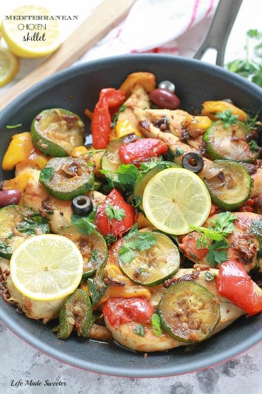 One-Pan Mediterranean Chicken and Veggie Skillet