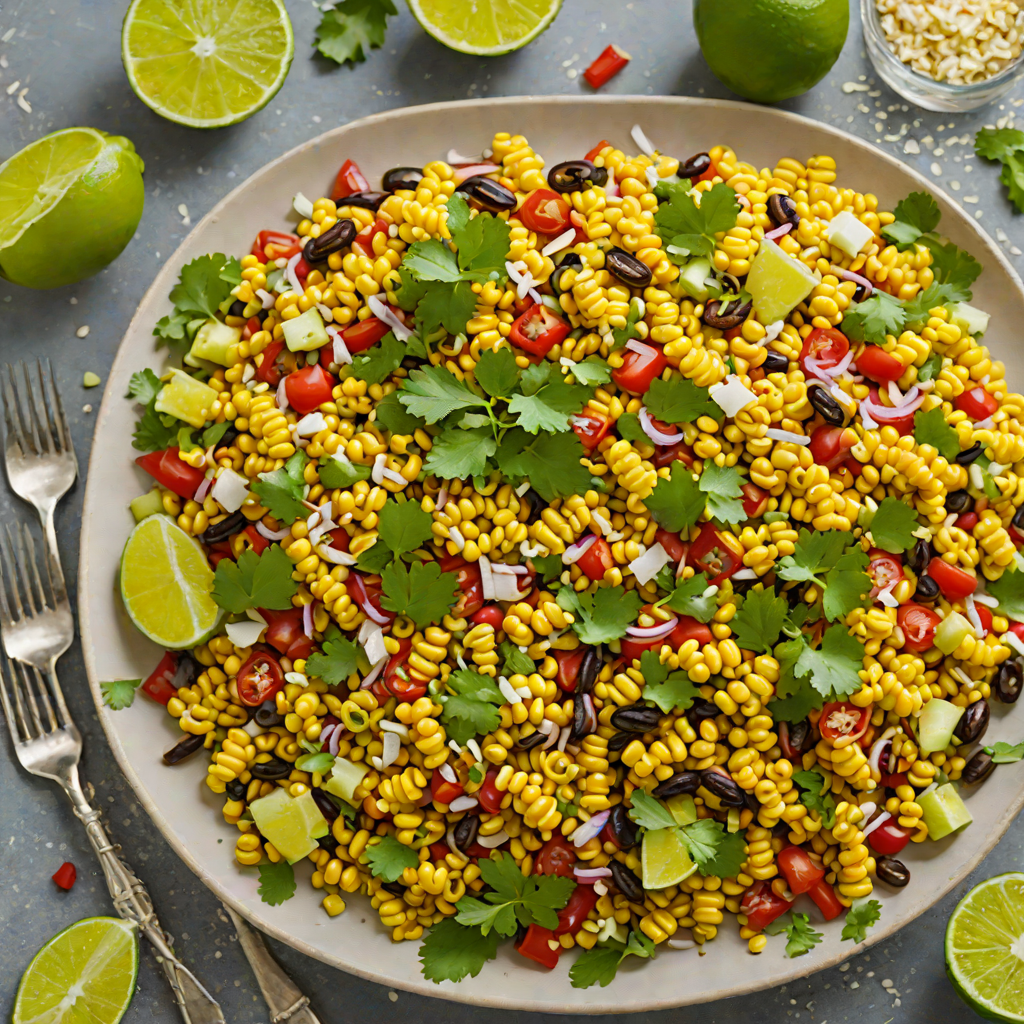 Charred Corn and Chile Salad with Fresh Lime and Cilantro