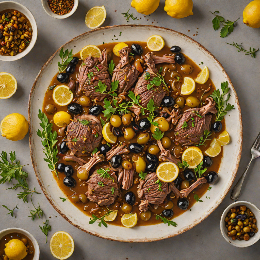 Slow-Cooked Spiced Lamb with Preserved Lemon and Olives
