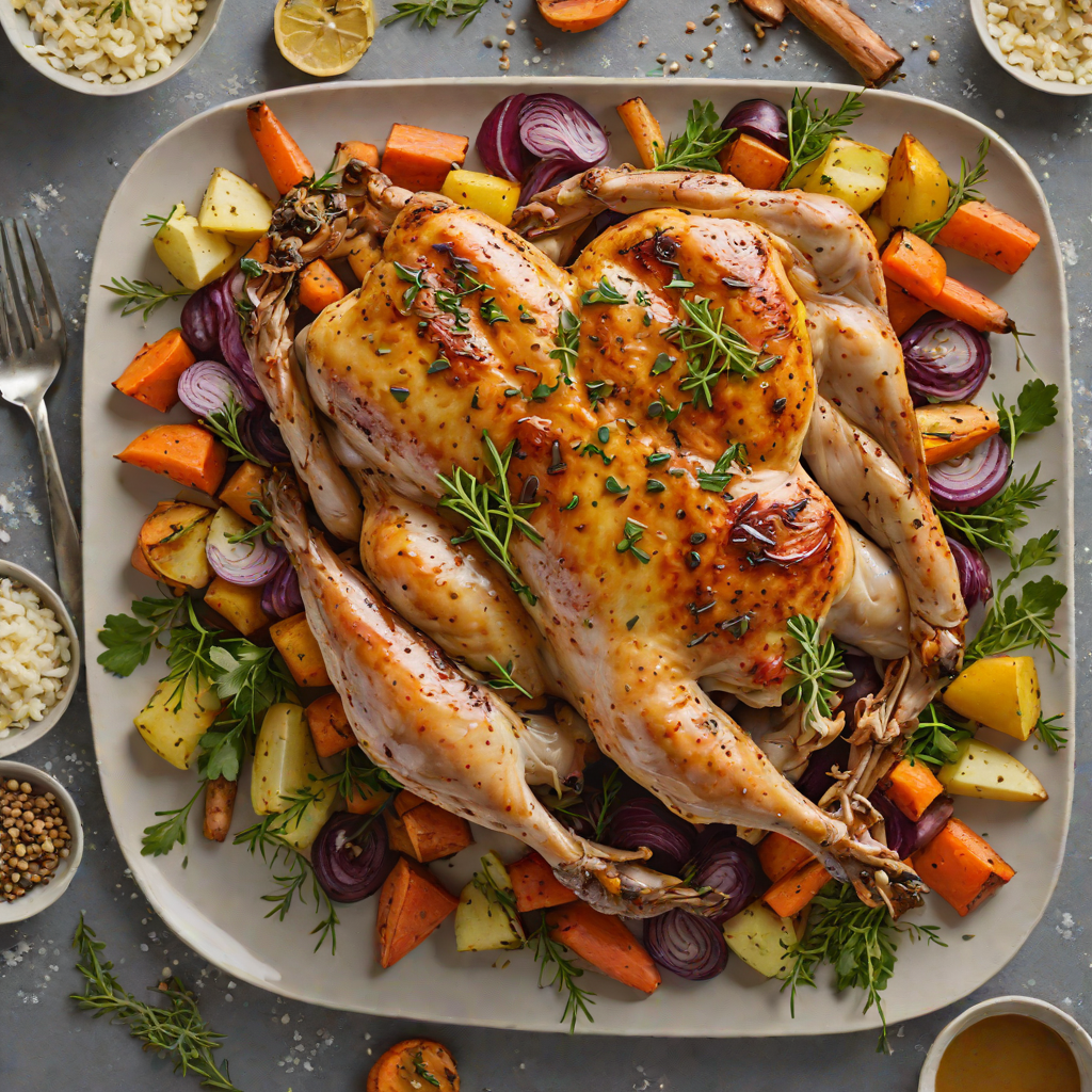 Herb-Roasted Chicken and Root Vegetable Tray Bake