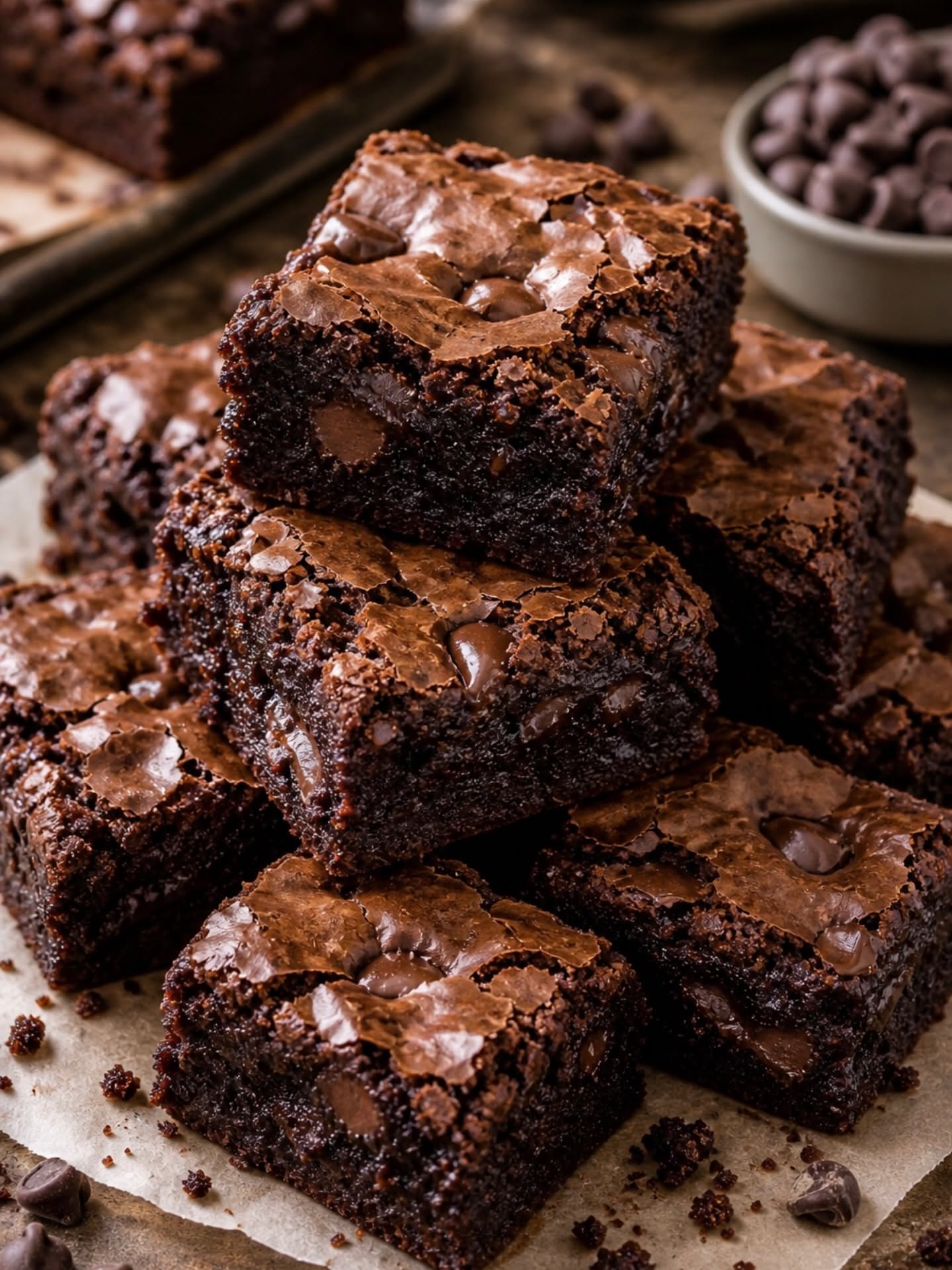 Classic Chocolate Chunk Brownie Bars