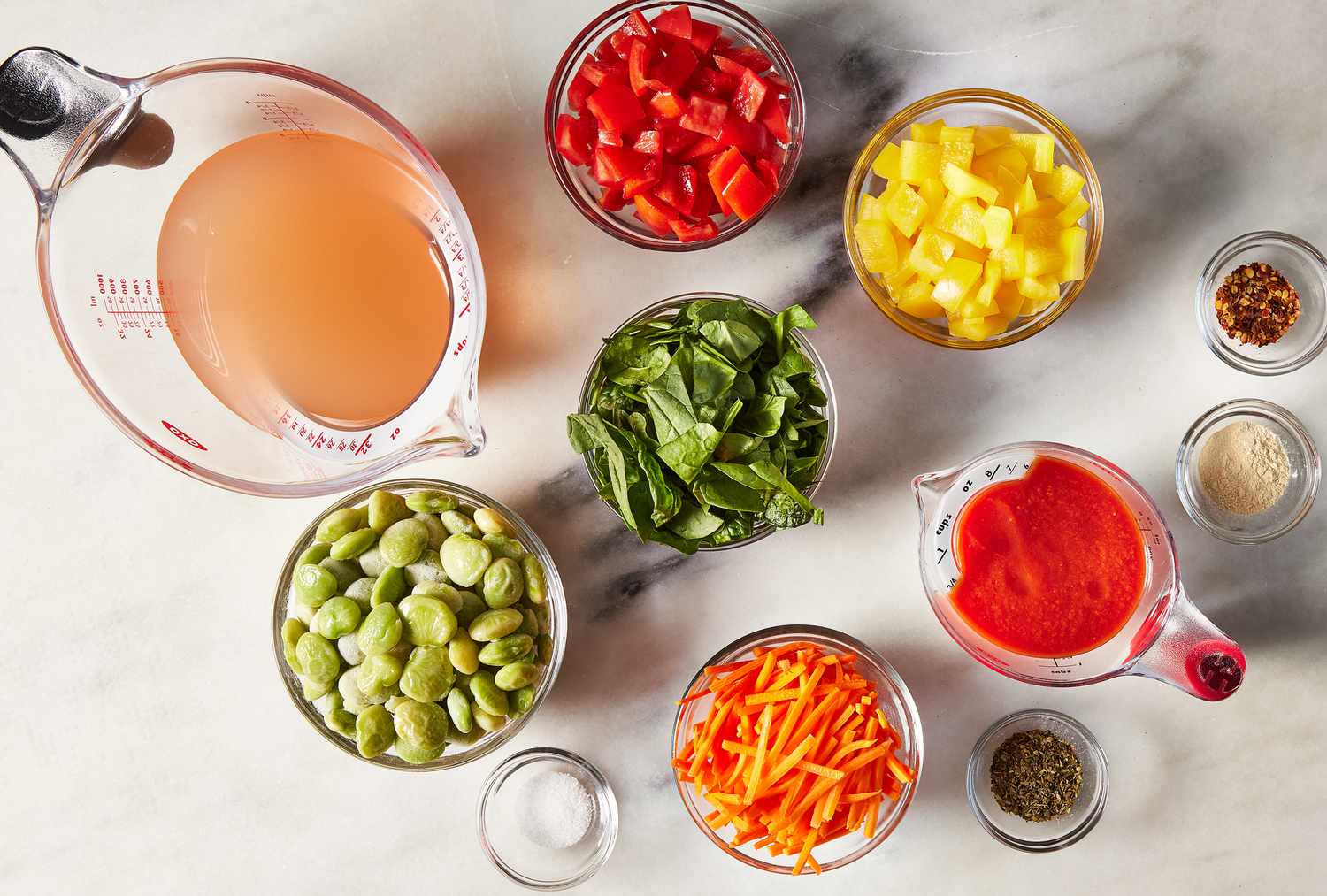 Rainbow Vegetable Broth Soup