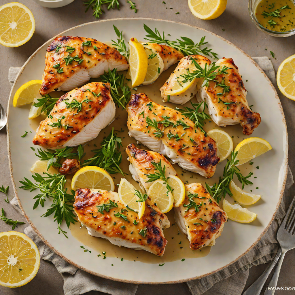 Pan-Seared Chicken with Thyme and Lemon Garlic Sauce