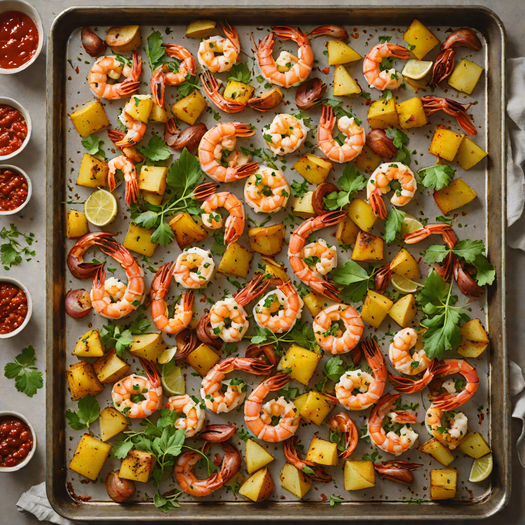 Sheet Pan Spanish Garlic Shrimp with Roasted Paprika Potatoes