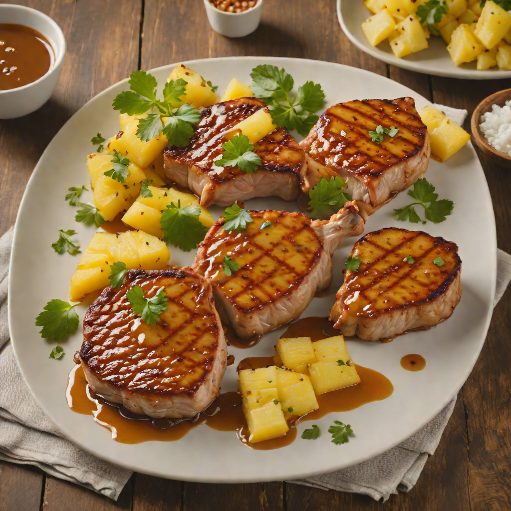 Pan-Seared Pork Chops with Caribbean Pineapple Glaze