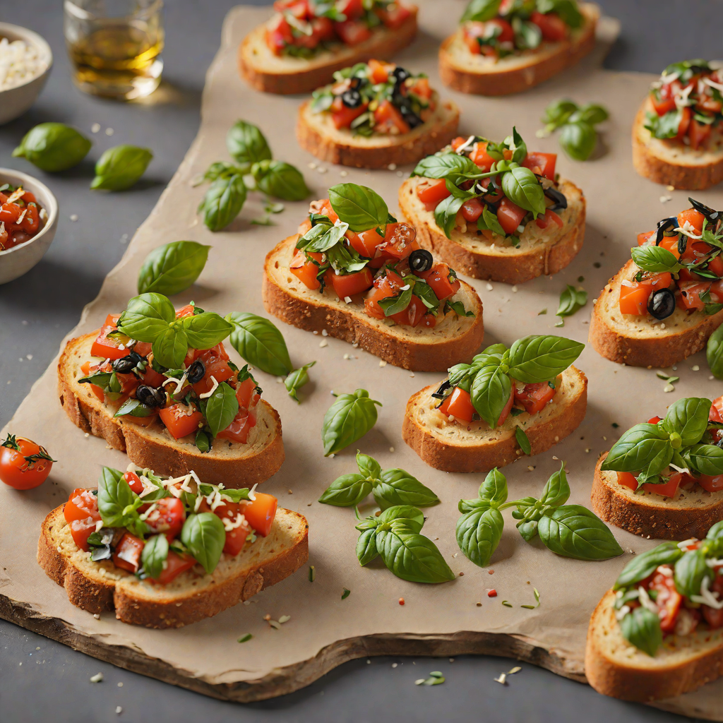 Italian Oven-Roasted Tomato and Basil Bruschetta