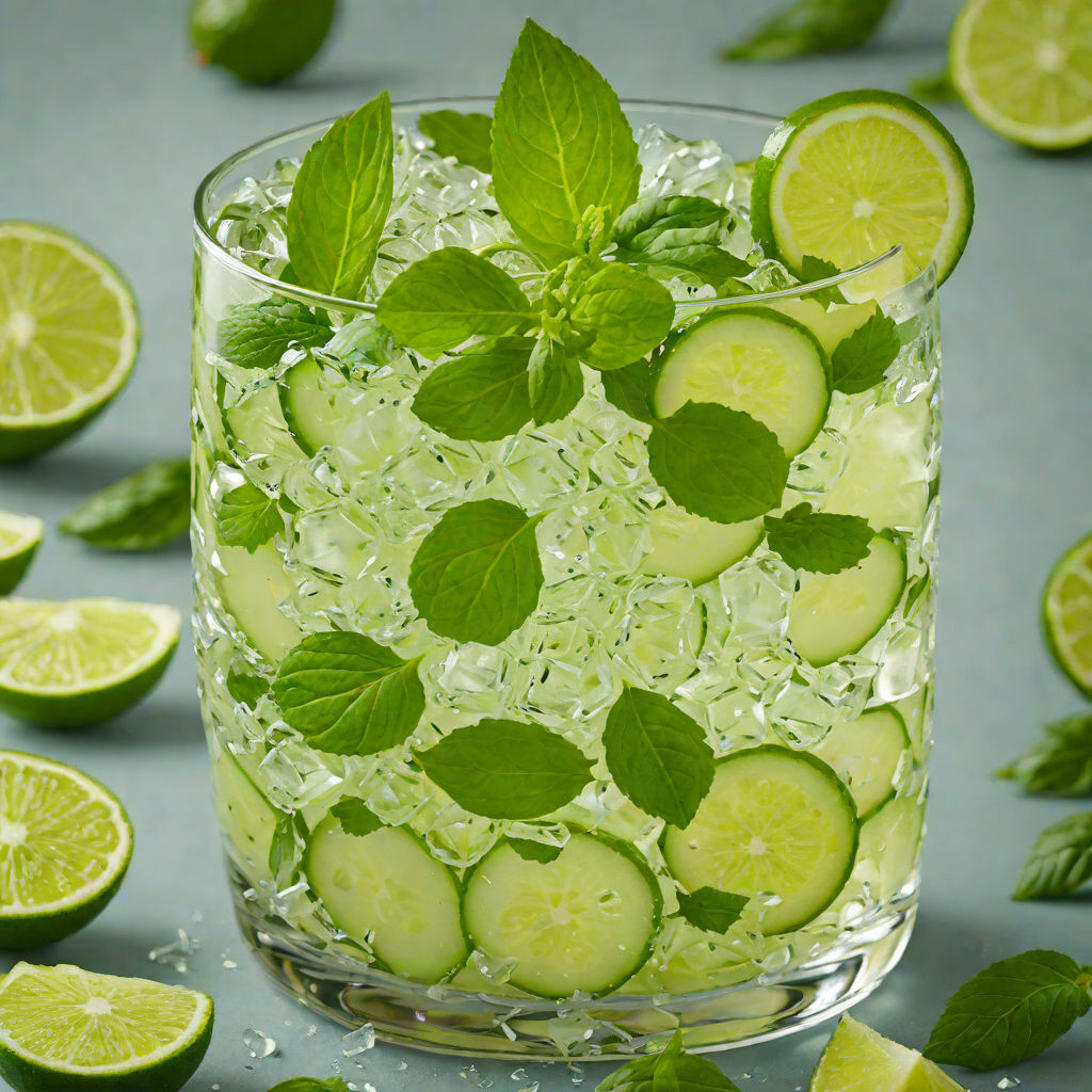 Vodka Basil Smash with Cucumber and Lime