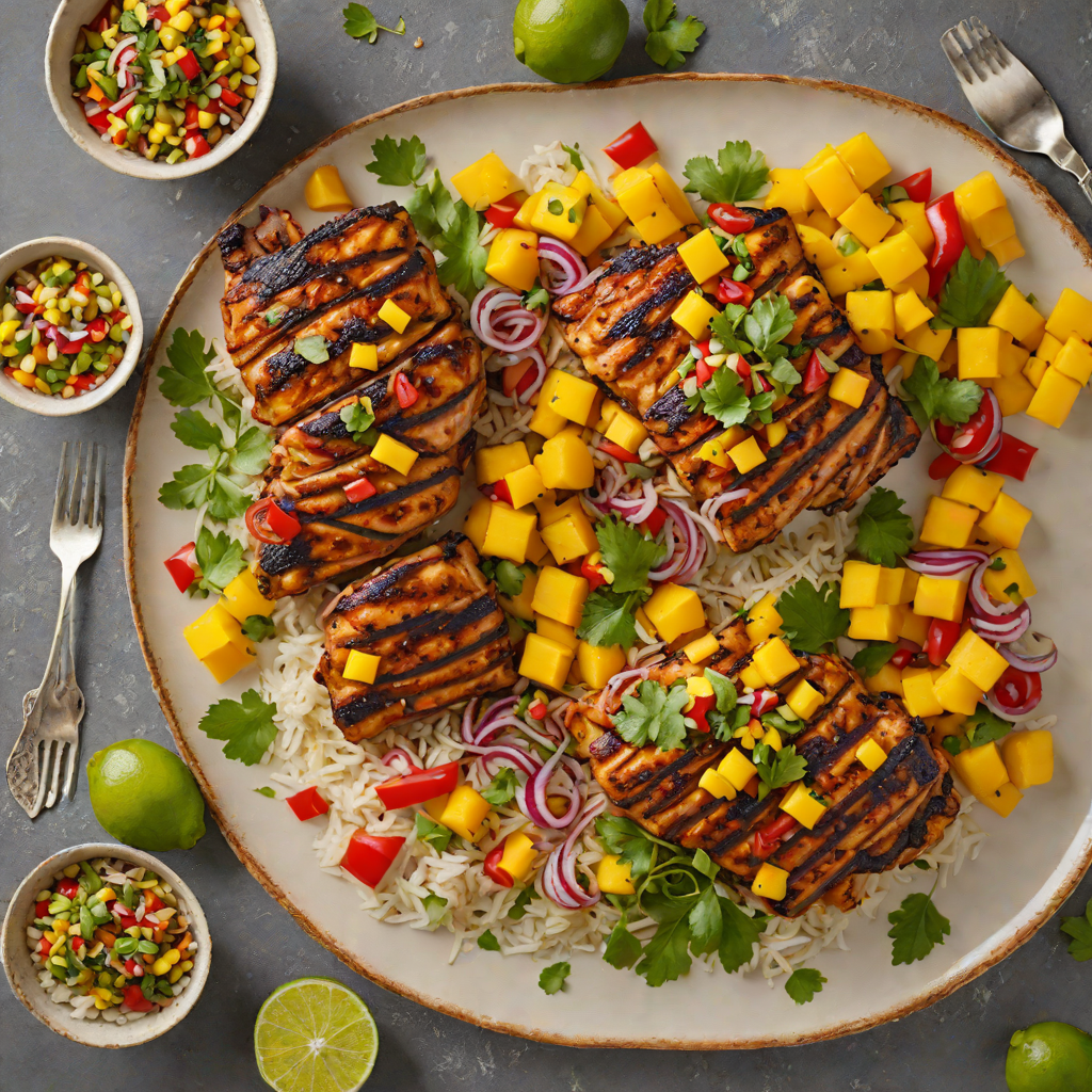 Caribbean Spiced Jerk Chicken with Mango Salsa