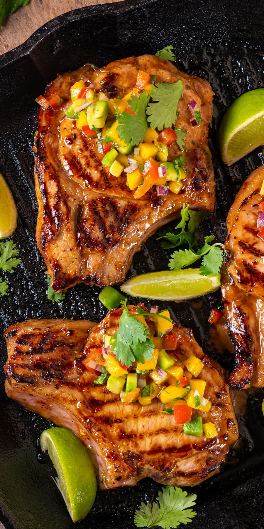 Citrus-Glazed Pork Chops with Mango Salsa