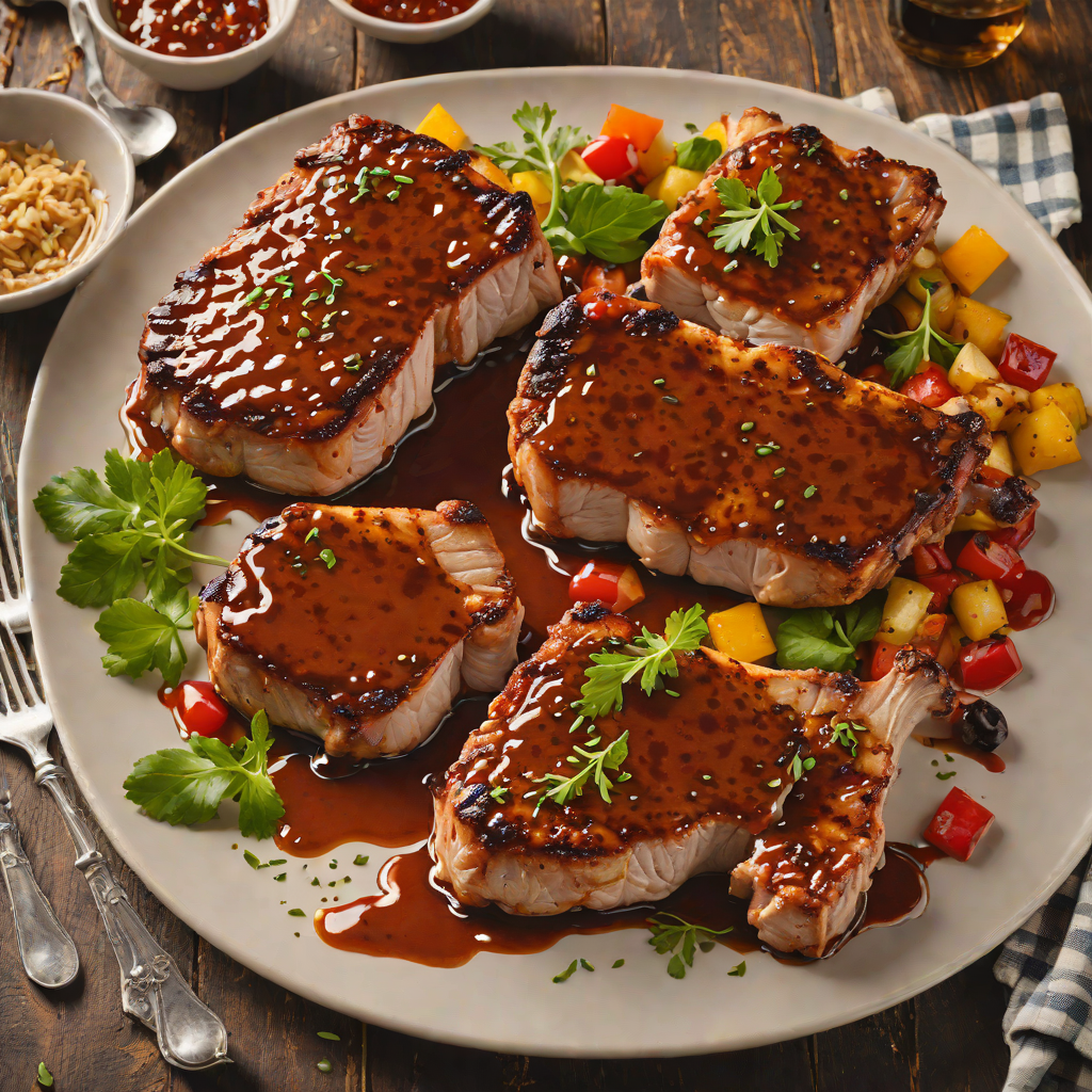Pan-Seared Pork Chops with Texas-Style Smoky BBQ Glaze