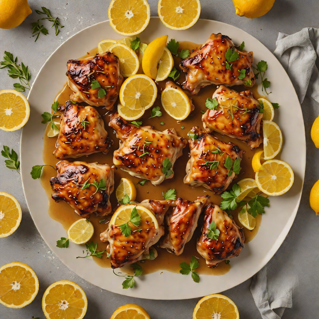 Half-Glazed Citrus Chicken Thighs