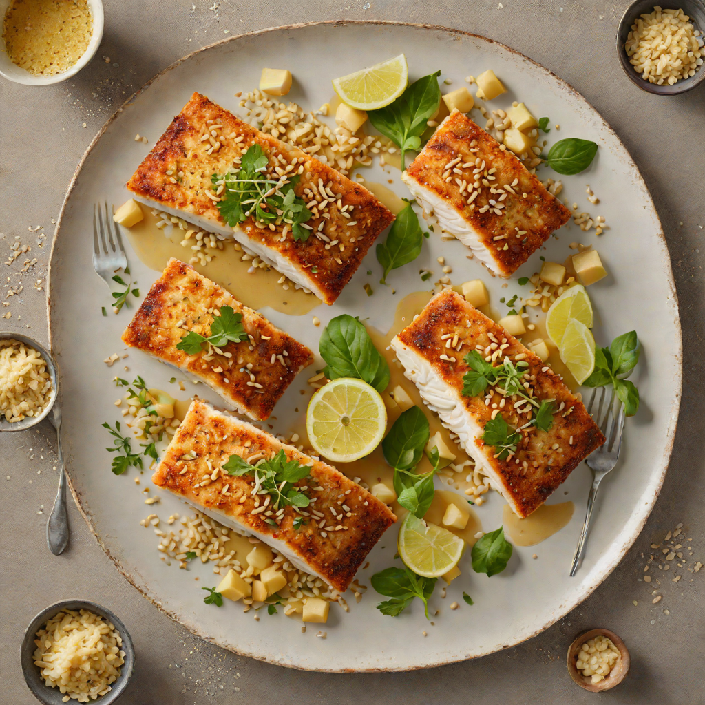 Barramundi Fillets Pan-Seared with Macadamia Nut Crust