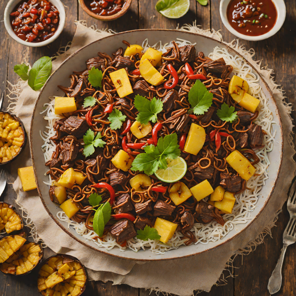Slow Simmered Pabellón Criollo with Shredded Beef and Plantains