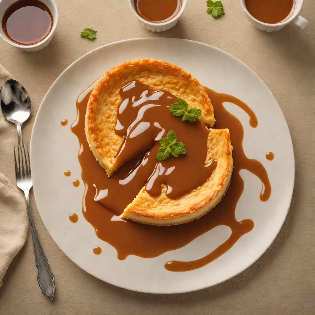 Baked Quesillo Flan with Caramel Sauce