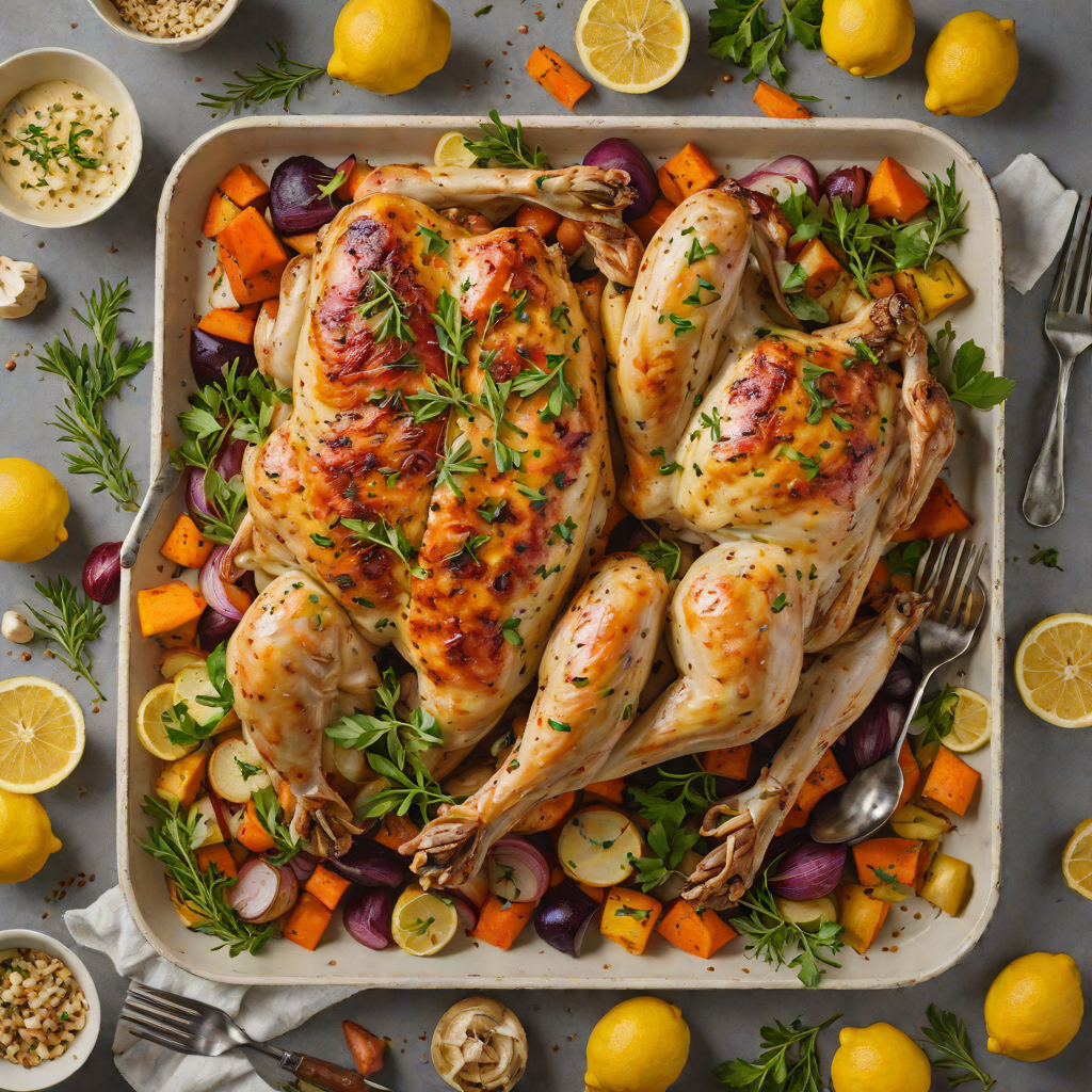One-Pan Roasted Lemon Garlic Chicken with Root Vegetables