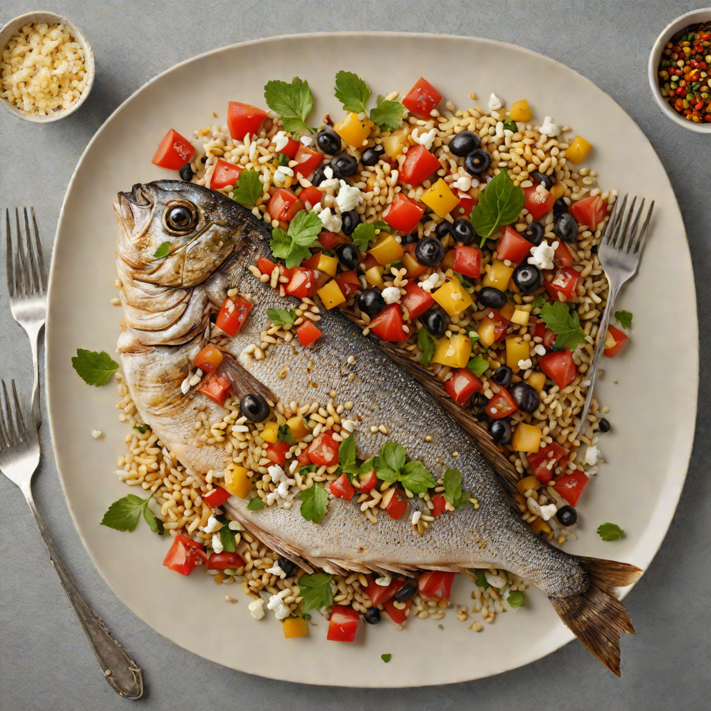 Pan-Seared Sea Bream with Tomato-Olive Salsa and Feta Crumbles