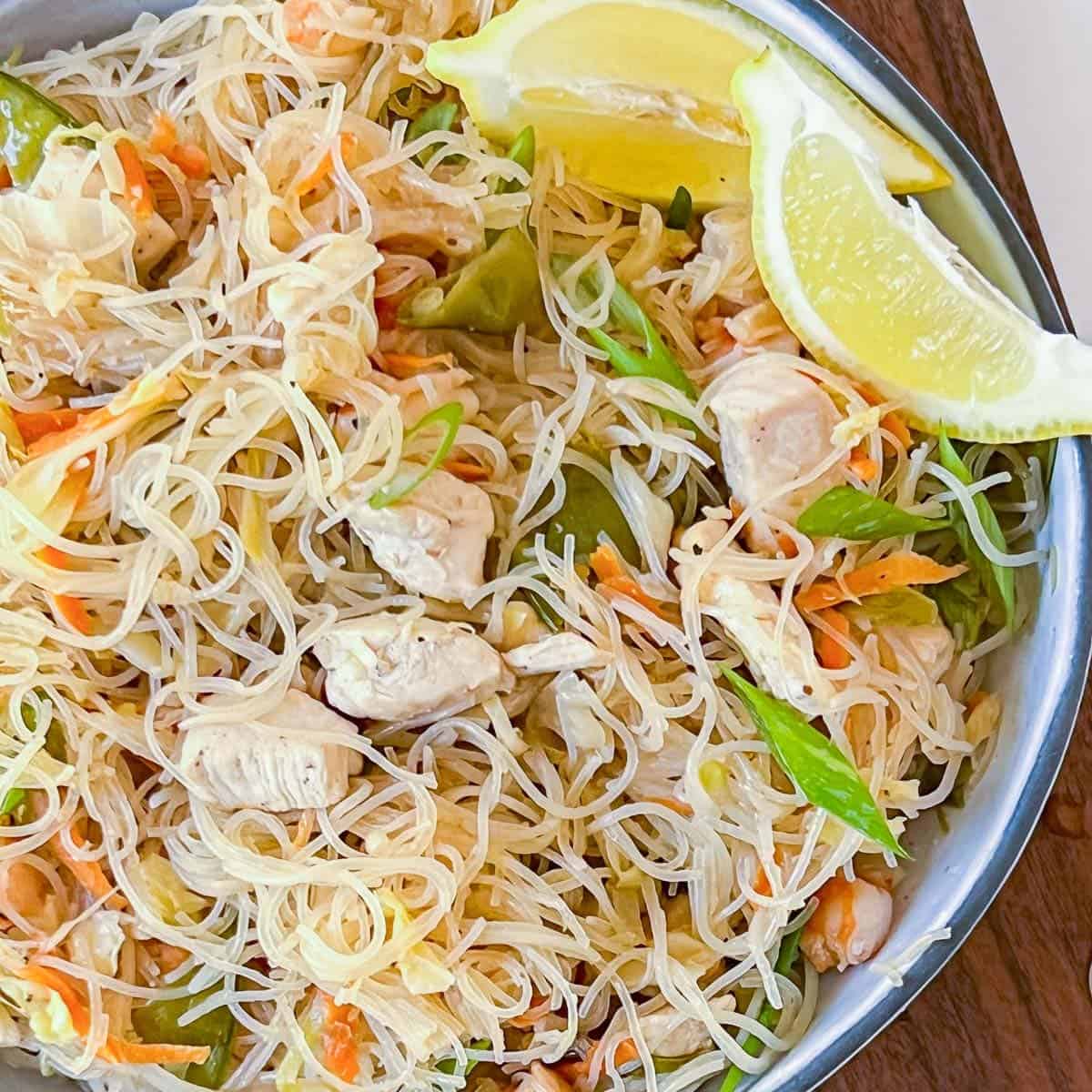 Pancit Canton Stir-Fry with Vegetables and Shrimp